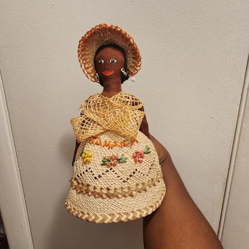 Vintage handmade Jamaican souvenir cloth doll